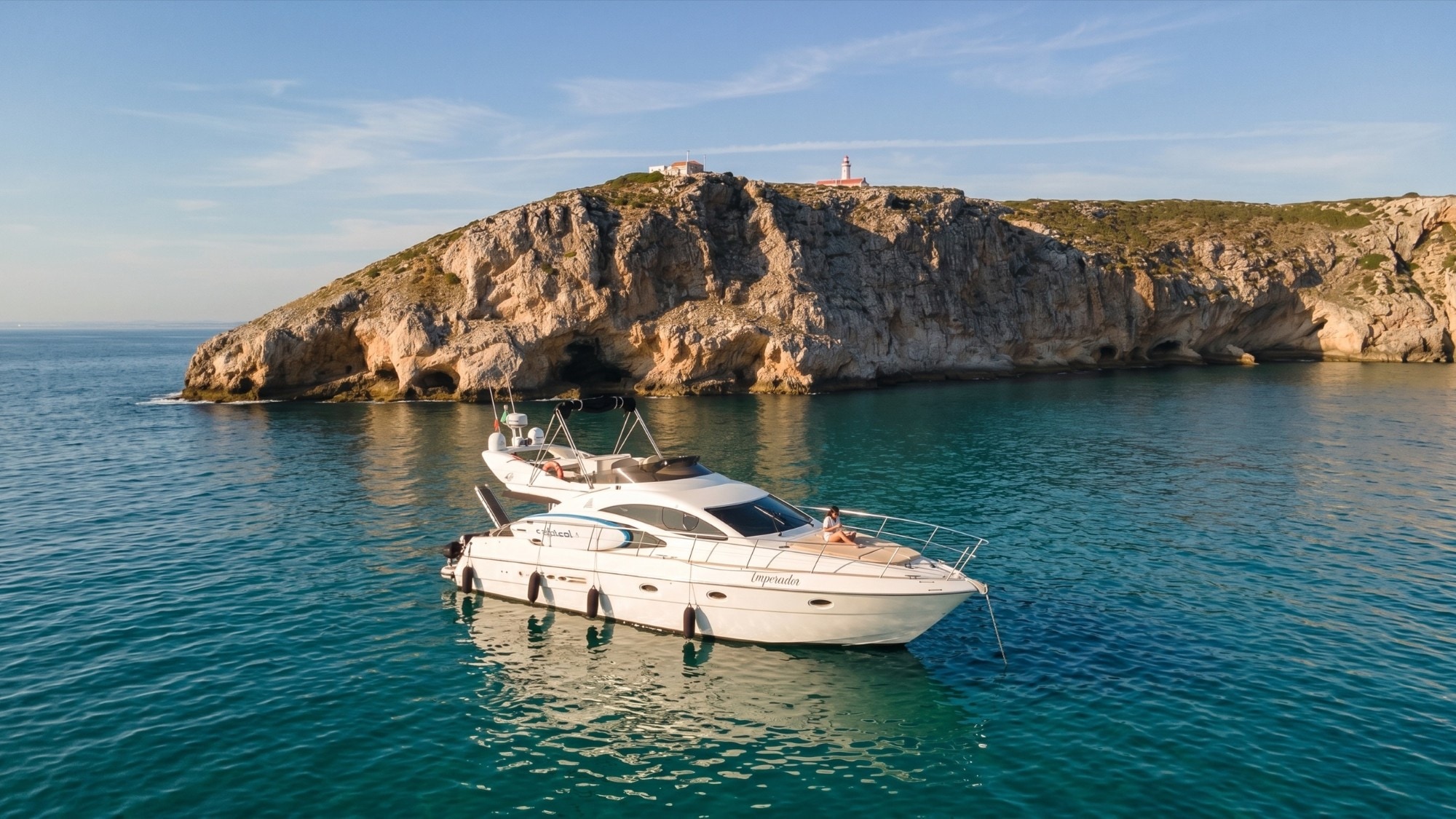 The Imperador, an Azimut 42, off Cape Espichel