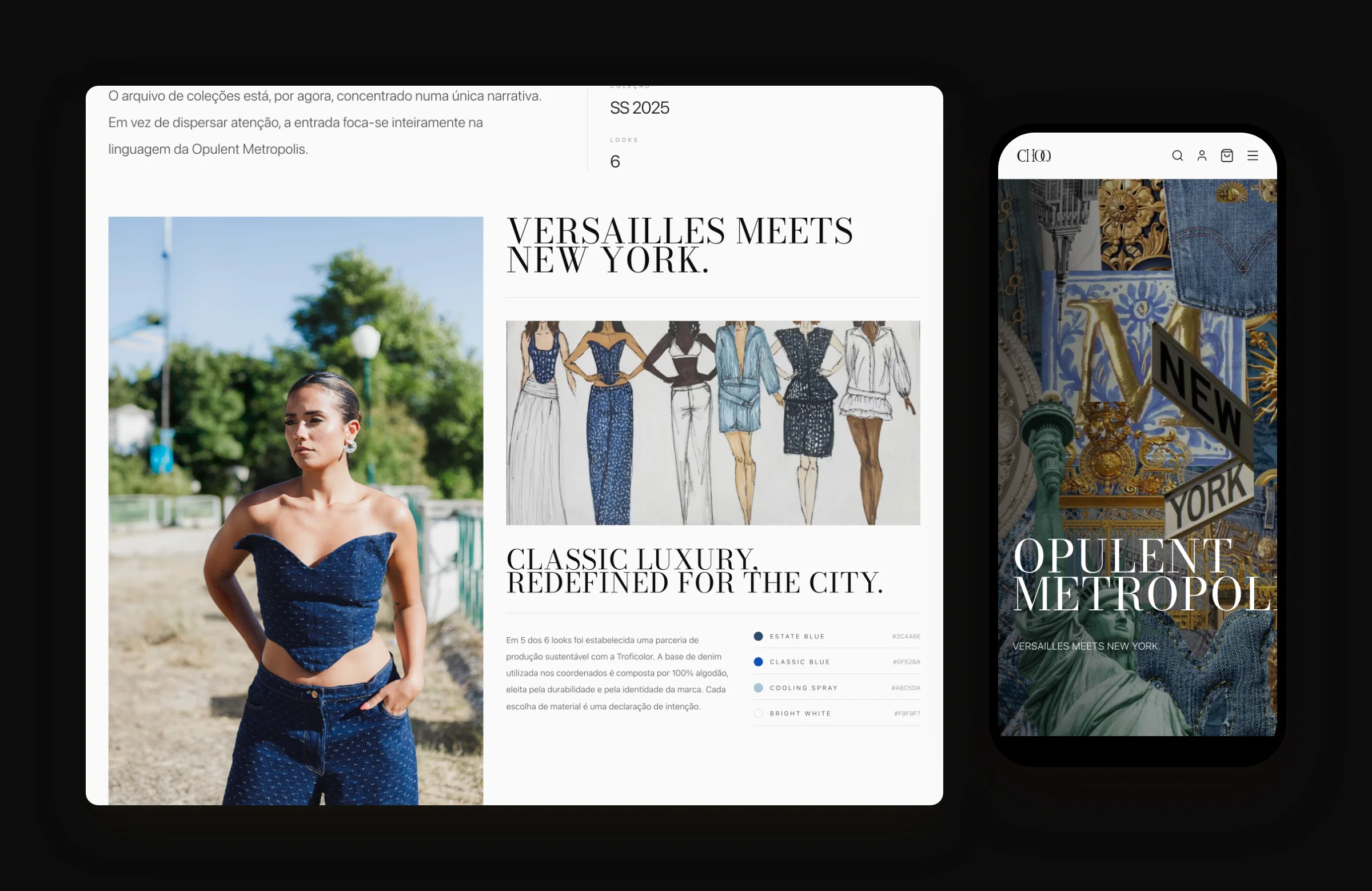 CHOQ Opulent Metropolis collection page: Versailles meets New York