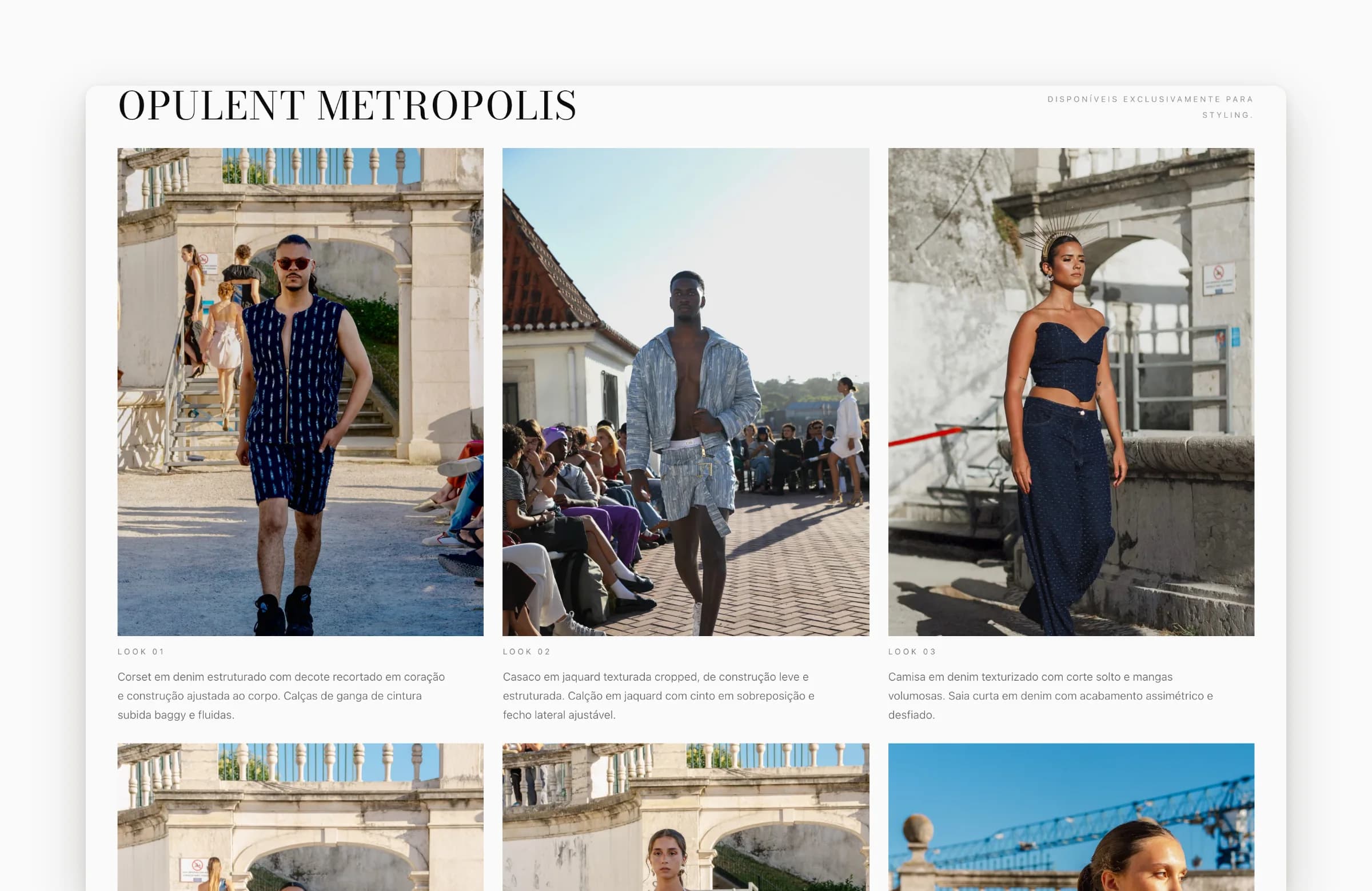 CHOQ lookbook with the six looks of the SS25 collection