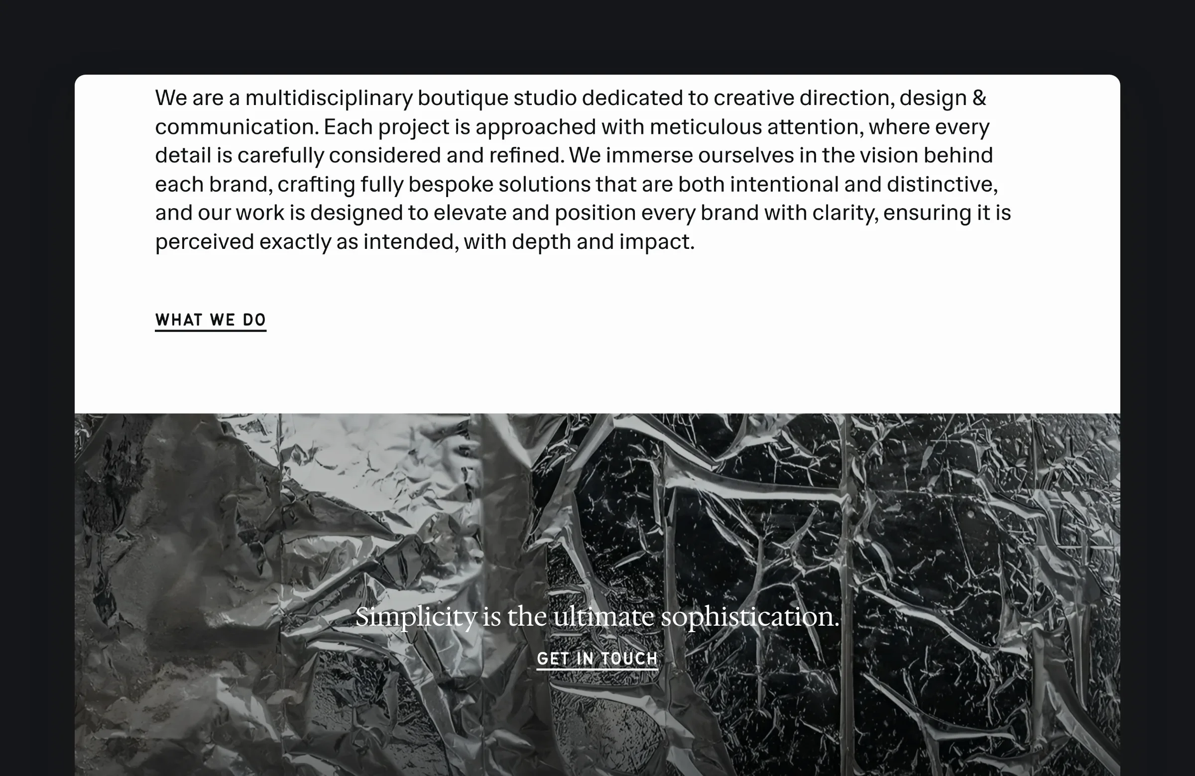 Heatūs manifesto: simplicity is the ultimate sophistication