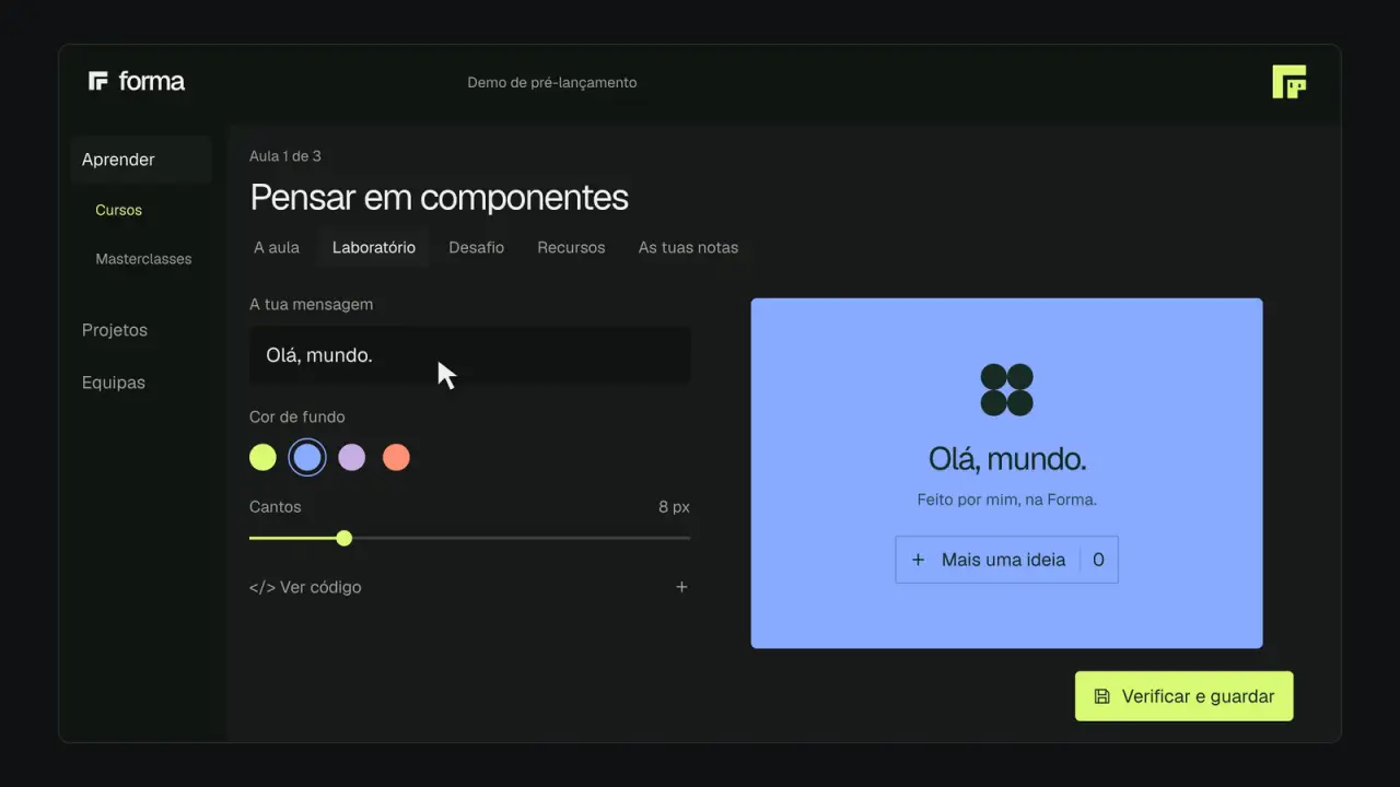 The six Forma characters, one per mood, in the brand's colours
